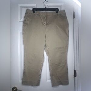 Lands' End Beige Mid Rise cropped pants
